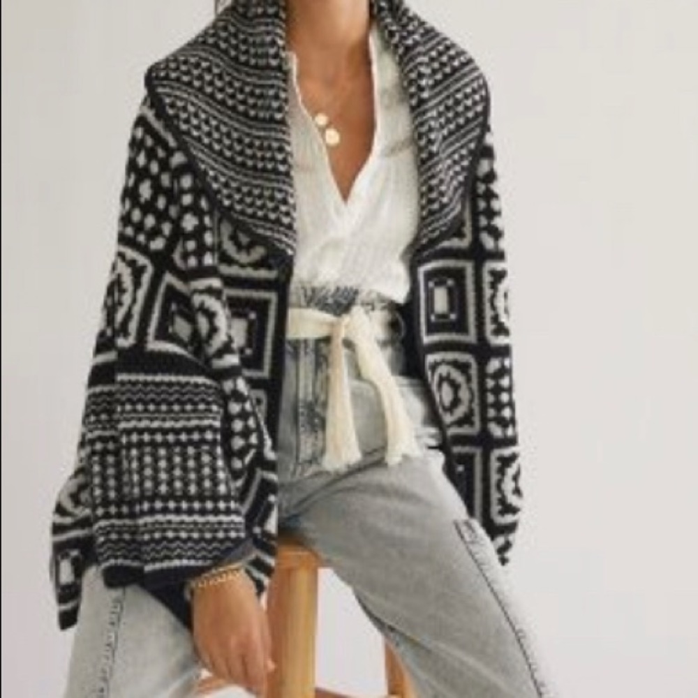 ANTHROPOLOGIE SQUARE PATCHWORK KIMONO